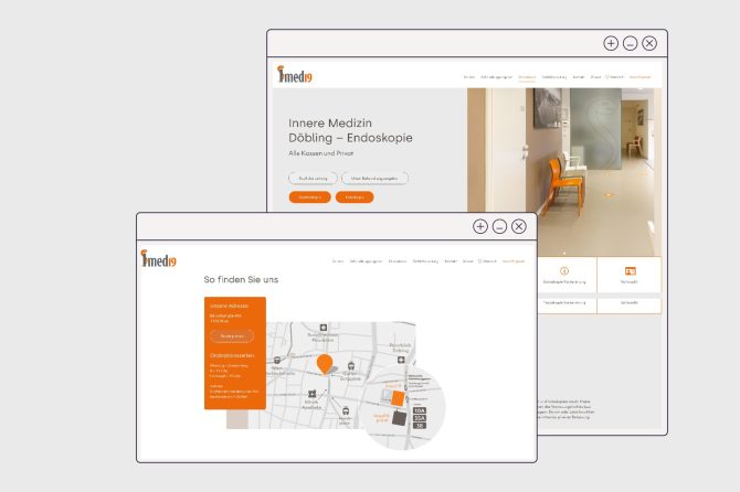Website Design und Umsetzung - iMed19 Ärztezentrum Wien